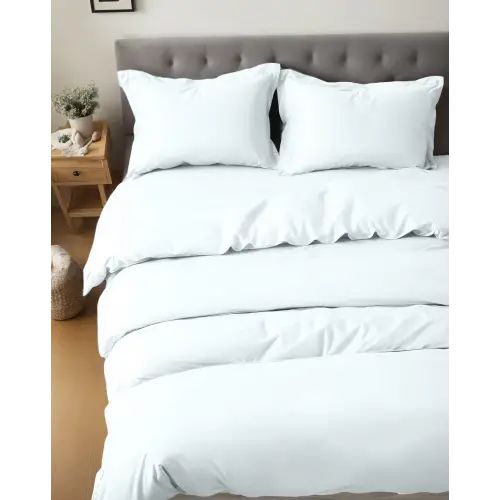 Sabia %100 Pamuk 62 Tel (155 TC) Tek Kişilik Nevresim Seti - Beyaz