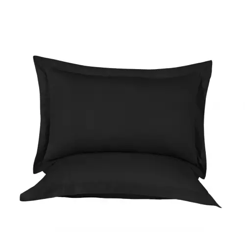 Oxford Yastık Kılıfı 50x60 cm – %100 Pamuk (2li Set) | Sabia Home – Siyah