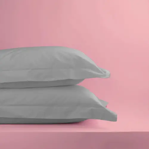 Sabia %100 Pamuk Oxford Yastık Kılıfı Seti 62 Tel (155 TC) Okotex Sertifikalı - Gri