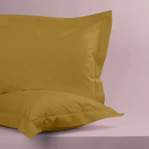 Sabia %100 Pamuk Oxford Yastık Kılıfı Seti 62 Tel (155 TC) Okotex Sertifikalı - Hardal