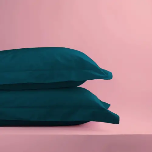 Sabia %100 Pamuk Oxford Yastık Kılıfı Seti 62 Tel (155 TC) Okotex Sertifikalı - Petrol