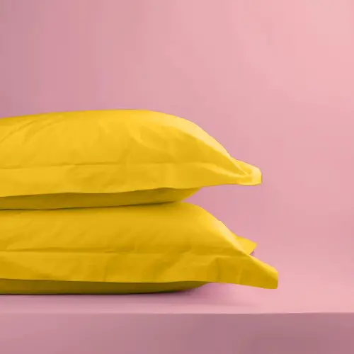 Sabia %100 Pamuk Oxford Yastık Kılıfı Seti 62 Tel (155 TC) Okotex Sertifikalı - Sarı