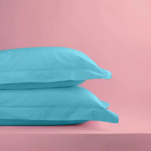 Sabia %100 Pamuk Oxford Yastık Kılıfı Seti 62 Tel (155 TC) Okotex Sertifikalı - Turkuaz