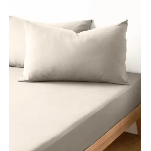 Sabia %100 Pamuk 62 Tel (155 TC) Okotex Sertifikalı Tek Kişilik Lastikli Çarşaf Seti 120x200 cm - Bej