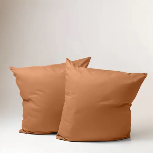 Sabia %100 Pamuk Yastık Kılıfı Seti 62 Tel (155 TC) Okotex Sertifikalı 70x70 cm - Açık Kiremit