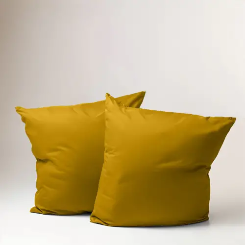 Sabia %100 Pamuk Yastık Kılıfı Seti 62 Tel (155 TC) Okotex Sertifikalı 70x70 cm - Hardal