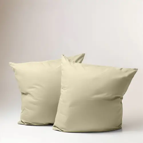 Sabia %100 Pamuk Yastık Kılıfı Seti 62 Tel (155 TC) Okotex Sertifikalı 70x70 cm - Krem