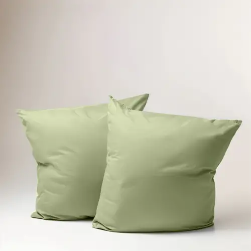 Sabia %100 Pamuk Yastık Kılıfı Seti 62 Tel (155 TC) Okotex Sertifikalı 70x70 cm - Zeytin