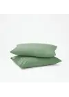 Sabia %100 Pamuk 62 Tel (155 TC) Bebek Yastık Kılıfı Seti 35x45cm - Zeytin