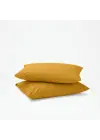 Sabia %100 Pamuk 62 Tel (155 TC) Bebek Yastık Kılıfı Seti 35x45cm - Hardal