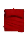 Çift Kişilik Nevresim Takımı – Lastikli Çarşaflı 140x200 cm (+30 cm) – %100 Pamuk | Sabia Home  - Kırmızı
