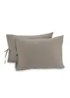 Çift Kişilik Nevresim Takımı – Lastikli Çarşaflı 140x200 cm (+37 cm) – %100 Pamuk | Sabia  - Gri