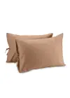Çift Kişilik Nevresim Takımı – Lastikli Çarşaflı 150x200 cm (+37 cm) – %100 Pamuk | Sabia Home - Krem