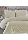 Sabia %100 Pamuk 62 Tel (155 TC) Okotex Sertifikalı Çift Kişilik 160x200+30 cm Nevresim Takımı - Bej