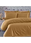 Sabia %100 Pamuk 62 Tel (155 TC) Okotex Sertifikalı Çift Kişilik 160x200+30 cm Nevresim Takımı - Hardal