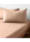 Sabia %100 Pamuk 62 Tel (155 TC) Okotex Sertifikalı Çift Kişilik Lastikli Çarşaf Seti 140x200 cm - Krem
