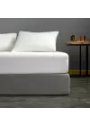 Sabia %100 Pamuk 62 Tel (155 TC) Okotex Sertifikalı Çift Kişilik Lastikli Çarşaf Seti 160x200+37 cm - Beyaz