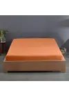 Sabia %100 Pamuk 62 Tel (155 TC) Okotex Sertifikalı Çift Kişilik Lastikli Çarşaf Seti 160x200 cm - Açık Kiremit