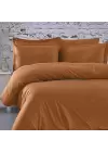 Tek Kişilik Nevresim Takımı – Lastikli Çarşaflı 100x200 cm (+37 cm) – %100 Pamuk | Sabia Home - Açık Kiremit