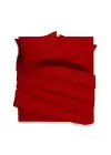 Tek Kişilik Nevresim Takımı – Lastikli Çarşaflı 120x200 cm (+30 cm) – %100 Pamuk | Sabia Home  - Kırmızı