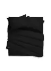 Tek Kişilik Nevresim Takımı – Lastikli Çarşaflı 120x200 cm (+30 cm) – %100 Pamuk | Sabia Home  -Siyah