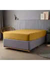90x190 cm Lastikli Çarşaf – 30 cm Yükseklik | Pamuklu | Sabia Home - Hardal