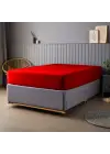 90x190 cm Lastikli Çarşaf – 30 cm Yükseklik | Pamuklu | Sabia Home  - Kırmızı