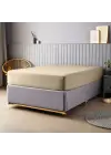 Sabia %100 Pamuk 62 Tel (155 TC) Okotex Sertifikalı Tek Kişilik Lastikli Çarşaf 90x190 cm - Krem