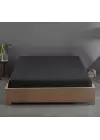 Lastikli Çarşaf 160x200 cm – Çift Kişilik – +30 cm Yükseklik – %100 Pamuk | Sabia Home - Siyah