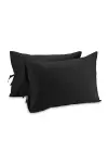 Sabia %100 Pamuk 62 Tel (155 TC) Okotex Sertifikalı Çift Kişilik Lastikli Çarşaf Seti 140x200 cm - Siyah