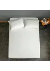 Sabia %100 Pamuk 62 Tel (155 TC) Okotex Sertifikalı Çift Kişilik Lastikli Çarşaf Seti 150x200 cm - Beyaz