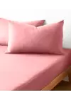 Sabia %100 Pamuk 62 Tel (155 TC) Okotex Sertifikalı Çift Kişilik Lastikli Çarşaf Seti 150x200 cm - Pembe