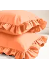 Fırfırlı Yastık Kılıfı 50x60 cm (2’li Set) – %100 Pamuk | Sabia Home – Açık Kiremit