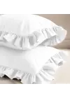 Fırfırlı Yastık Kılıfı 50x60 cm (2’li Set) – %100 Pamuk | Sabia Home – Beyaz