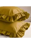 Fırfırlı Yastık Kılıfı 50x60 cm (2’li Set) – %100 Pamuk | Sabia Home – Hardal