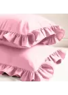 Fırfırlı Yastık Kılıfı 50x60 cm (2’li Set) – %100 Pamuk | Sabia Home – Pembe