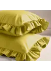 Fırfırlı Yastık Kılıfı 50x70 cm (2’li Set) – %100 Pamuk | Sabia Home – Limon Küfü