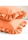 Fırfırlı Yastık Kılıfı 50x70 cm (2’li Set) – %100 Pamuk | Sabia Home – Açık Kiremit