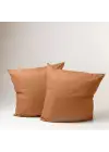 Sabia %100 Pamuk Yastık Kılıfı Seti 62 Tel (155 TC) Okotex Sertifikalı 70x70 cm - Açık Kiremit
