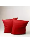 Sabia %100 Pamuk Yastık Kılıfı Seti 62 Tel (155 TC) Okotex Sertifikalı 70x70 cm - Kırmızı