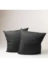 Sabia %100 Pamuk Yastık Kılıfı Seti 62 Tel (155 TC) Okotex Sertifikalı 70x70 cm - Siyah