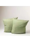 Sabia %100 Pamuk Yastık Kılıfı Seti 62 Tel (155 TC) Okotex Sertifikalı 70x70 cm - Zeytin