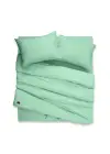 Tek Kişilik Nevresim Takımı – Lastikli Çarşaflı 120x200 cm (+37 cm) – %100 Pamuk | 2 Yastıklı - Mintblue