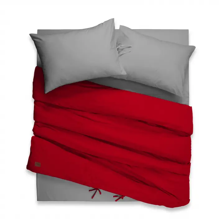Çift Kişilik Nevresim Takımı – Lastikli Çarşaflı 160x200 cm (+30 cm) – %100 Pamuk | Sabia Home - Grays