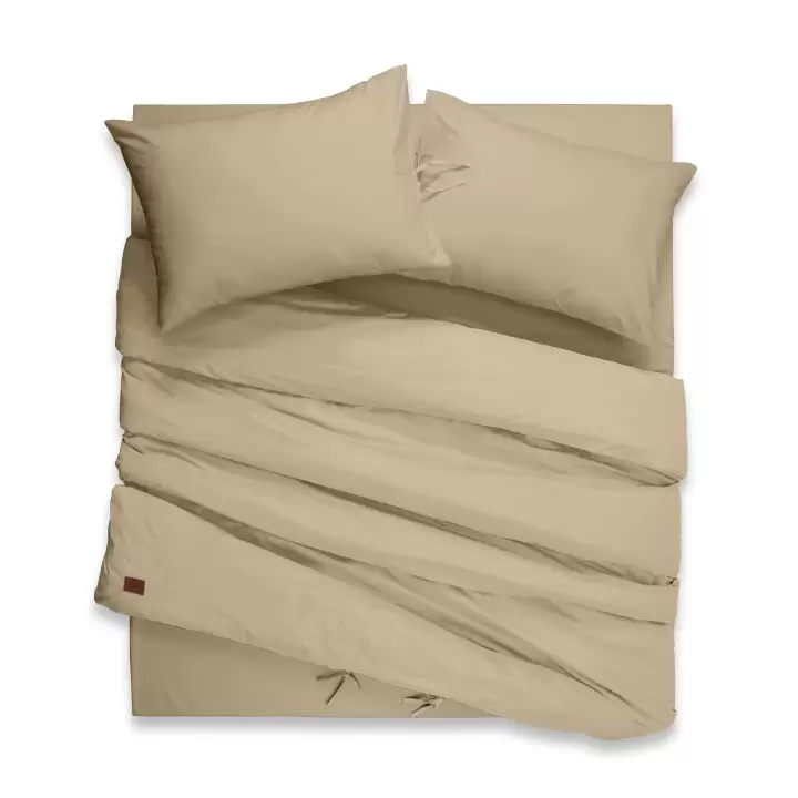 Sabia %100 Pamuk 62 Tel (155 TC) Okotex Sertifikalı Tek Kişilik 100x200+37 cm Nevresim Takımı - Krem