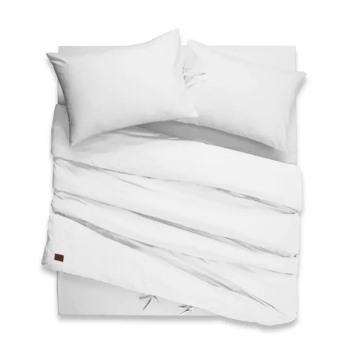 Tek Kişilik Nevresim Takımı – Lastikli Çarşaflı 100x200 cm (+30 cm) – %100 Pamuk | Sabia Home  - Beyaz