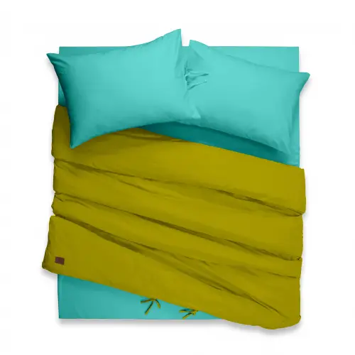 Çift Kişilik Nevresim Takımı – Lastikli Çarşaflı 140x200 cm (+30 cm) – %100 Pamuk | Sabia Home - Oles