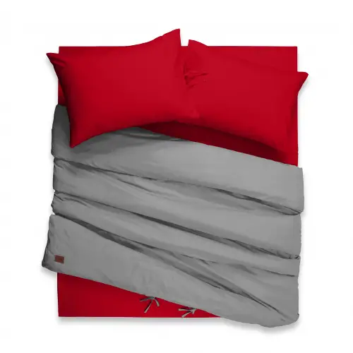 Çift Kişilik Nevresim Takımı – Lastikli Çarşaflı 140x200 cm (+37 cm) – %100 Pamuk | Sabia Home - Grayed