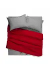 Çift Kişilik Nevresim Takımı – Lastikli Çarşaflı 140x200 cm (+30 cm) – %100 Pamuk | Sabia Home - Greys
