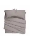 Çift Kişilik Nevresim Takımı – Lastikli Çarşaflı 140x200 cm (+37 cm) – %100 Pamuk | Sabia  - Gri